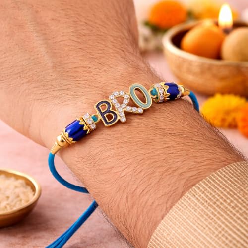 Image of JAIPUR ACE Rakhi Hamper With Chocolate Celebration Box Combo Pack, Rakshabandhan Gift Hamper For Brother With Roli Kumkum & Greeting Card (2 Rakhi Set Design 3)