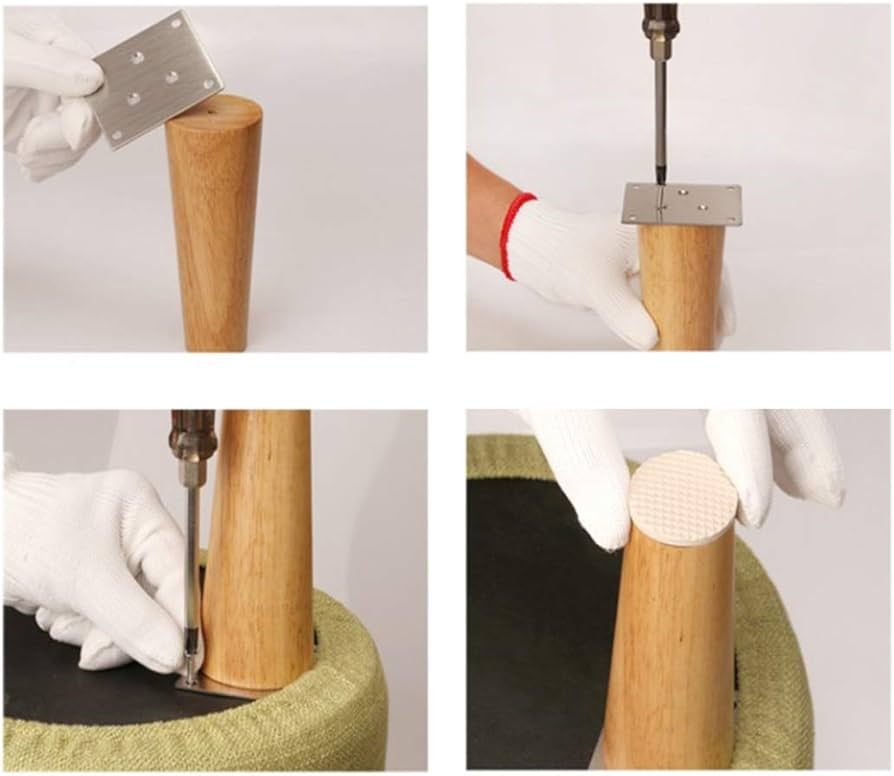 Amazon.co.jp: 高耐久 4 本の無垢材の家具の脚、オーク キャビネットの