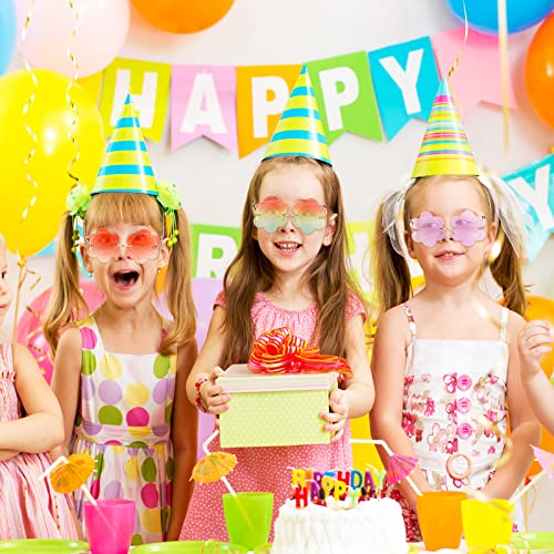 Xefinal Rimless Flower Shaped Sunglasses For Girls Women Fashion Party Favors Streetwear Glasses Colorful Eyeglasses (Black) #TOP4