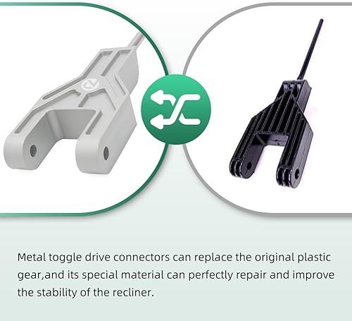 Miniatura 6 de motoparty Conector de palanca de metal para silla reclinable La-Z-BoyLazyboy Power Rocker de aluminio 6061 y acero inoxidable 304 plateado