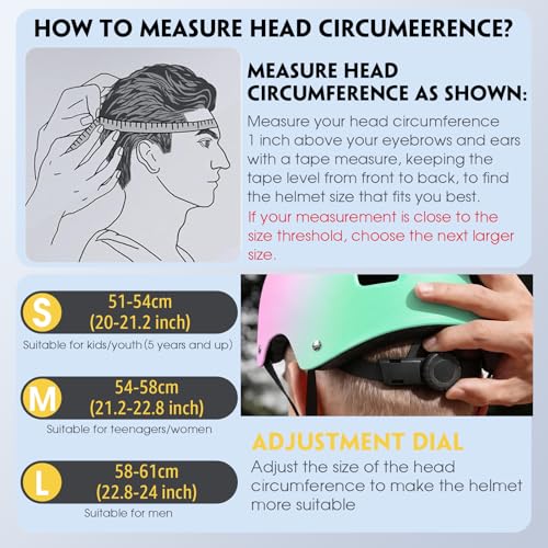 Image of Skateboard Helmet for Adults - Adjustable Certified Safety Adults Helmet for Skateboarding Bike Bicycle Scooter Cycling Skate Skating Multisport Helmets for Women Men Boys Girls Kids Youth