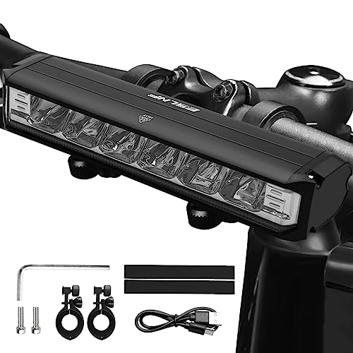 Luces de bicicleta recargables superbrillantes de 6 LED, iluminación ultra ancha de 180°, 7000 lúmenes, faro delantero de bicicleta de larga duración, 5 modos e impermeable IPX5 para ciclismo de