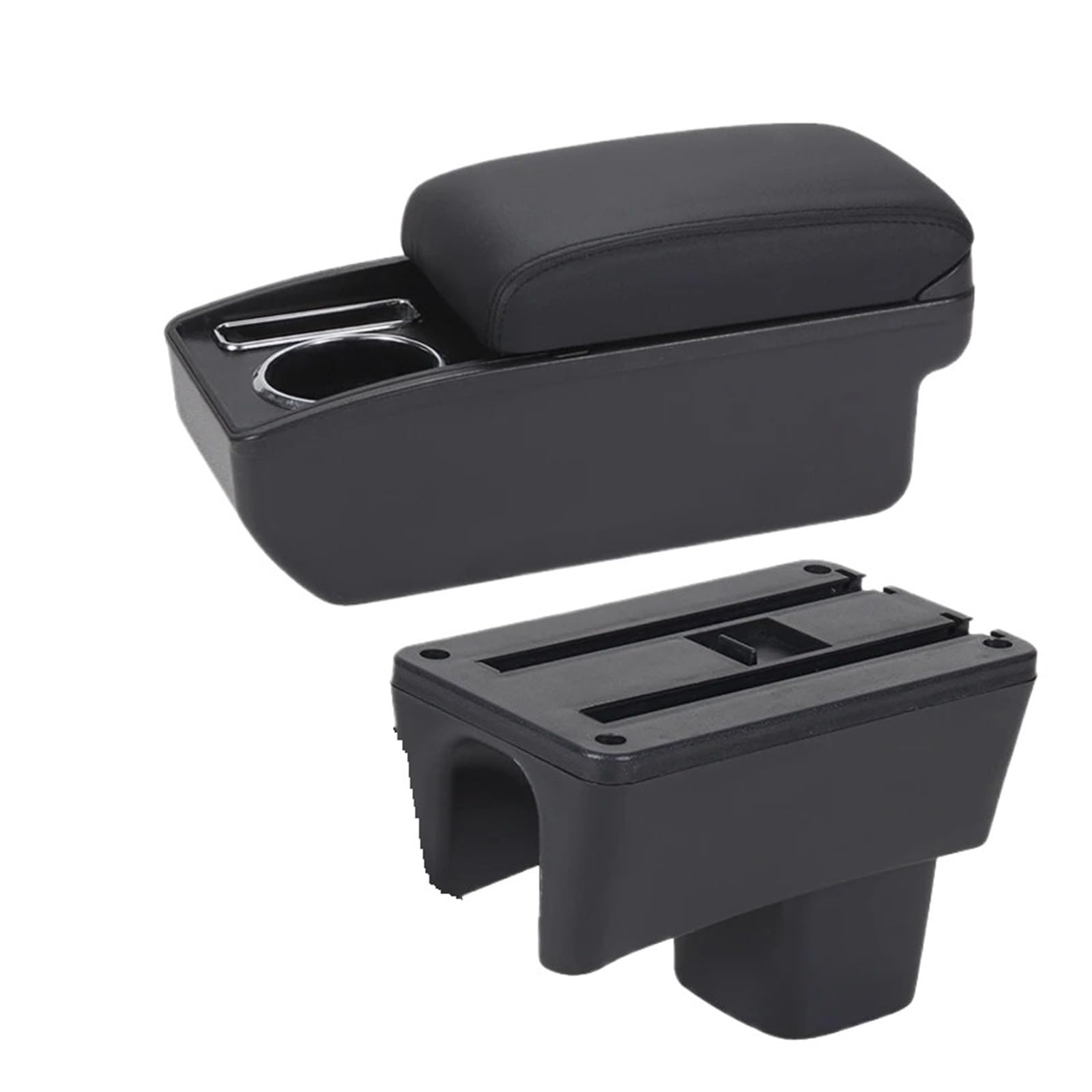 For Suzuki For Swift 2005-2024 Car Armrest Storage Box Dedicated Retrofit Interior Accessories Car Centre Console Armrest Box(C2 Black line NO USB)