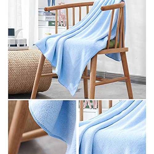 Serviette de bain microfibre super douce grand format vert - 5