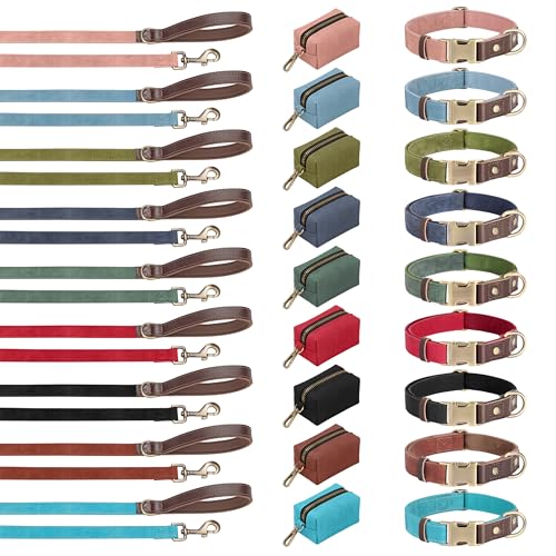 Didog Soft PU Leather Dog Collars for Medium Dogs,Classic Adjustable Dog Collars with Quick Release Metal Buckle,Easy Clean and Comfortable with Nylon Lining,Green,M Neck 14-19" - Image 7