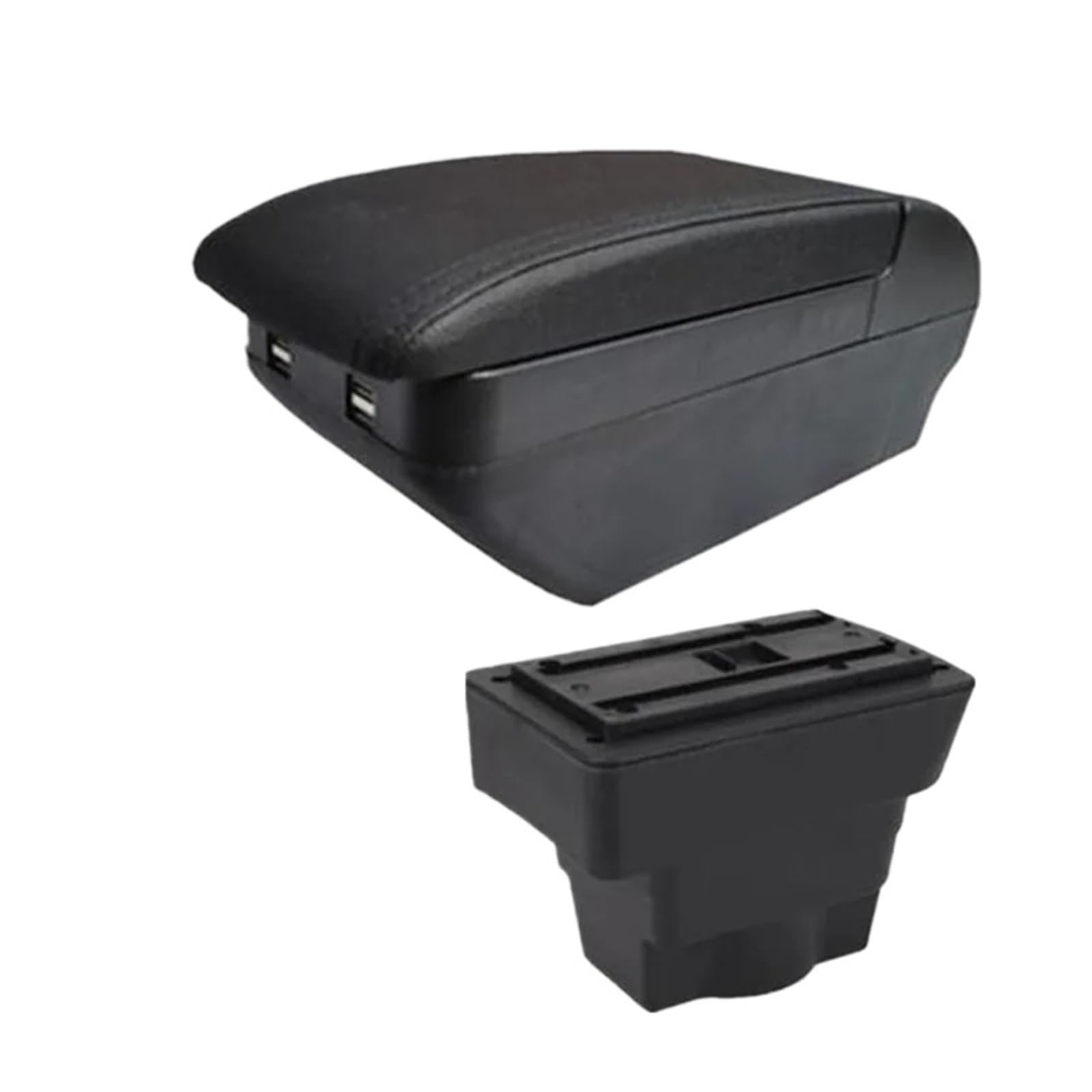 ECBUGAT For Opel For Astra J 2012-2020 Center Storage Box Interior Dedicated Retrofit Parts Car Accessories Car Armrest Box(H All Black 4 USB)