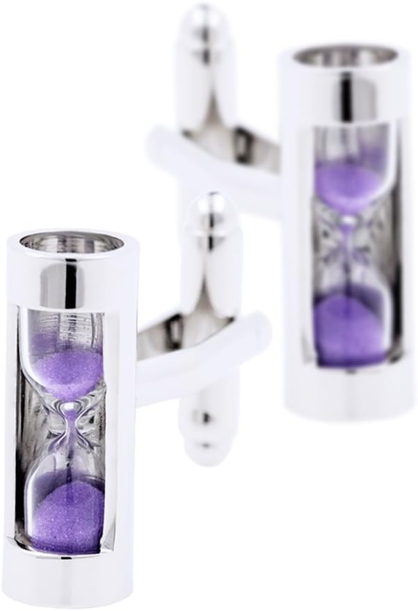 Purple Hourglass Cufflinks