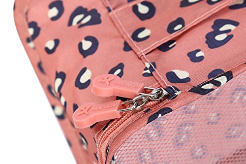 Image of 6 Sets Travel Organizers Packing Cubes Luggage Organizers Compression Pouches (Pink Leopard)