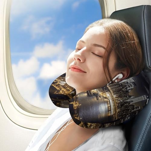 Almohada de viaje de espuma viscoelástica U miniatura 3