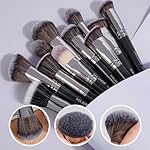 MAANGE Makeup Brushes 54 Pcs Makeup Tool Set, Multi-functional Makeup Kit Premium Synthetic Brush Make up Brushes Set for Women Girl (Black, 54 Pcs) - Image 3