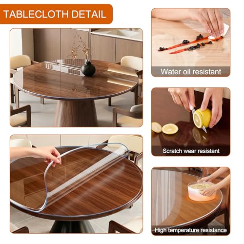 Protector de mesa transparente de 2 mm de grosor con acabado cristal premium 4