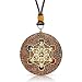 Orgone Pendant Necklace | Reiki Merkaba Metatron's Cube | 7 Major Chakras and SBB Coil | 2 Inch Diameter with Adjustable Neck Cord (Black Box)