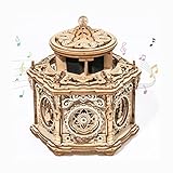 ROBOTIME 3D Puzzle Modellbausätze aus Holz Mechanische Spieluhren Lasergeschnittene Baukonstruktions Bastelsätze Puzzles für Erwachsene und Kinder zum Bauen Geschenk
