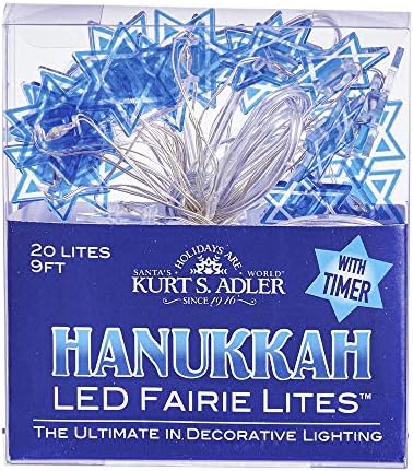 Kurt Adler C5526 Battery-Operated 20-Light Star of David Fairie Light Set image 3