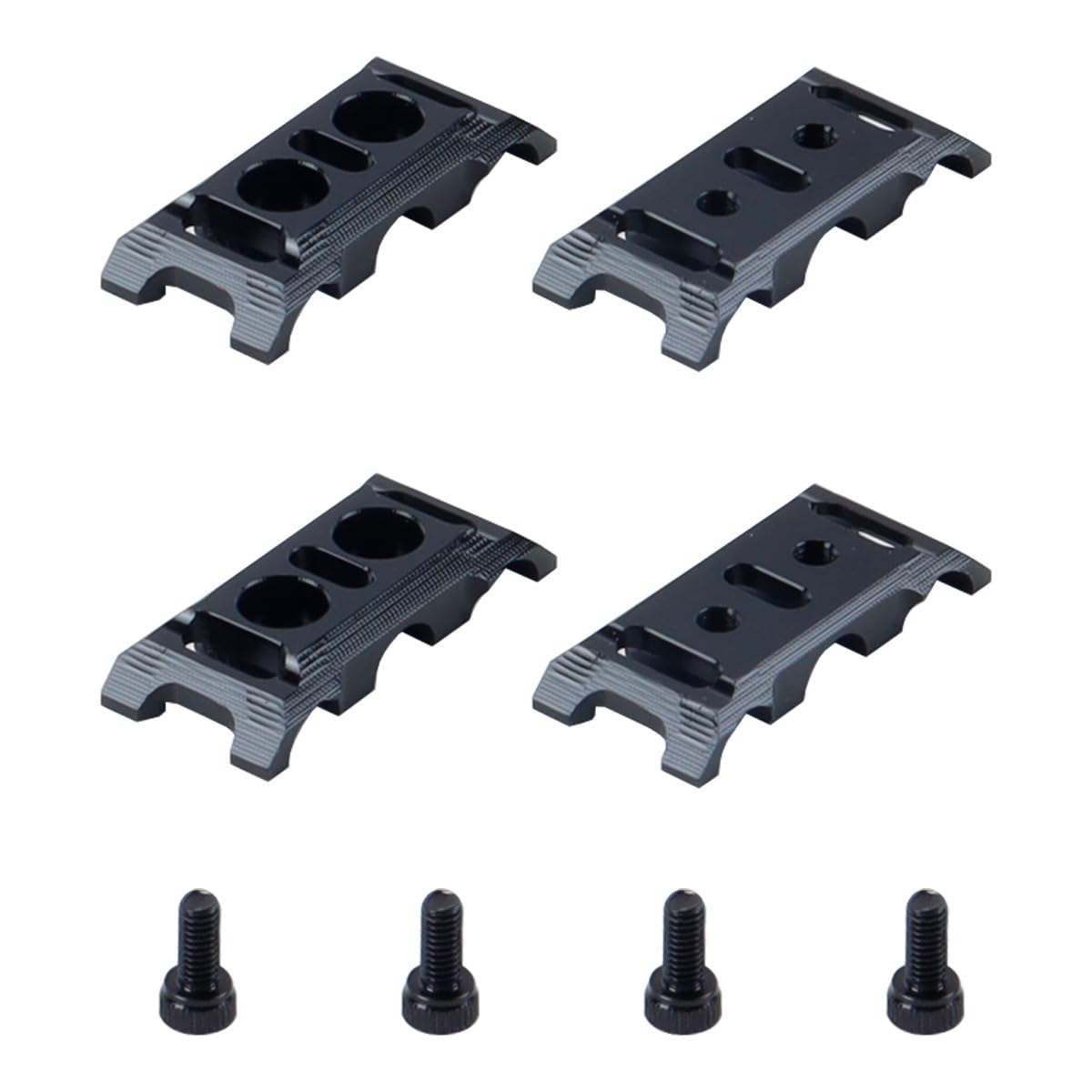 Orivin 2Pcs RC Car Motor Cable Manager Black Metal 1:10 Scale Vehicle Model Metal Cable Clips