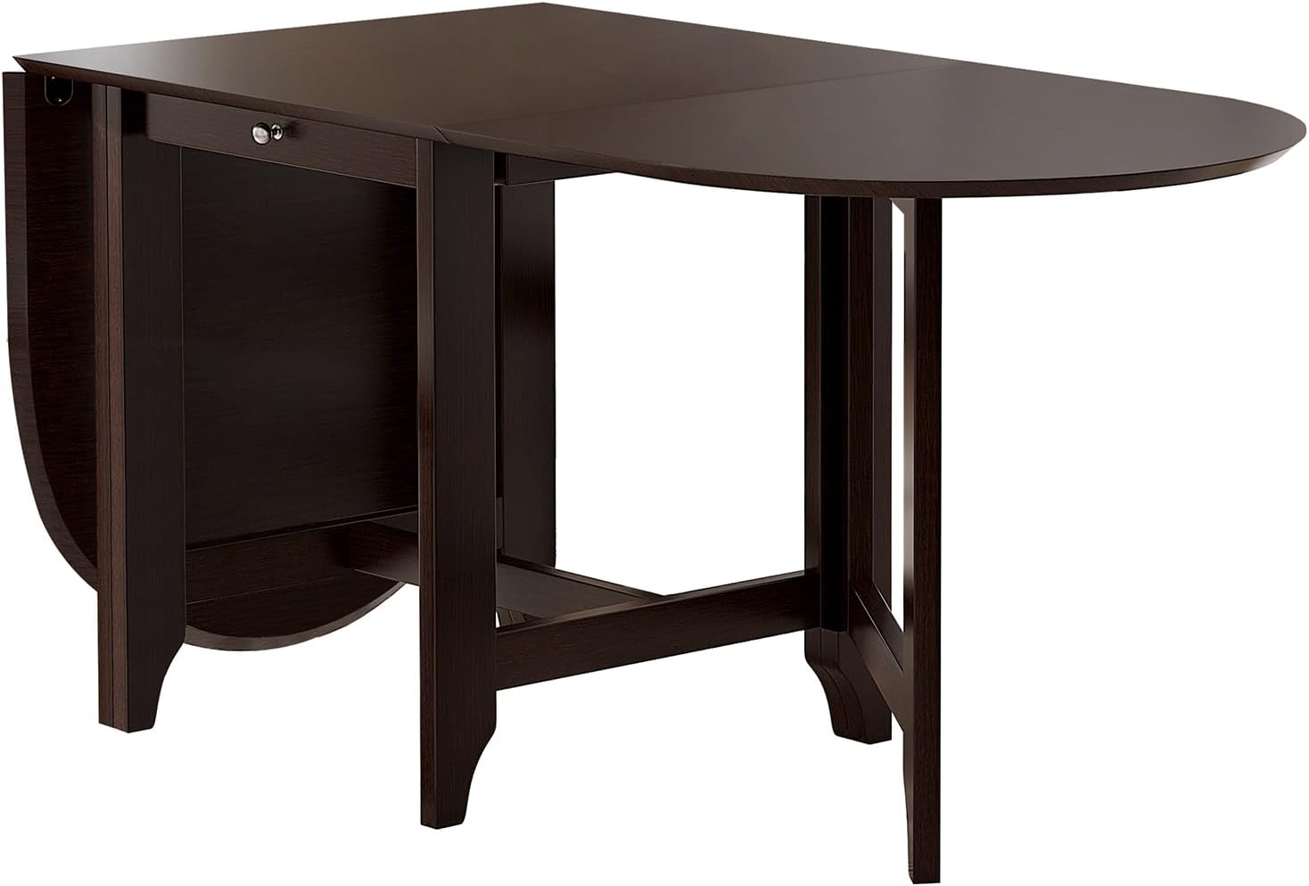 85" Oval Dining Room Drop Leaf Table for 8 to 10 People