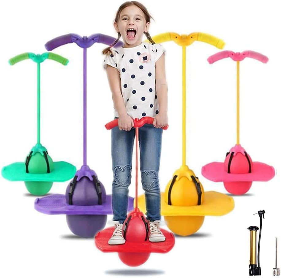 バランスボールにホッピングがついた スポーツトイ登場 ジャンピングボール 全6色 エアポンプ付属 子供 運動 室内 室外 竹馬 外遊び おもちゃhotping 遊具 Hopping Ball イエロー ブルー 驚きの値段で