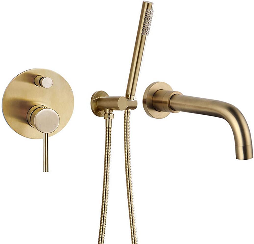 Robinet de baignoire et ensemble de douche mitigeur chaud-froid noir