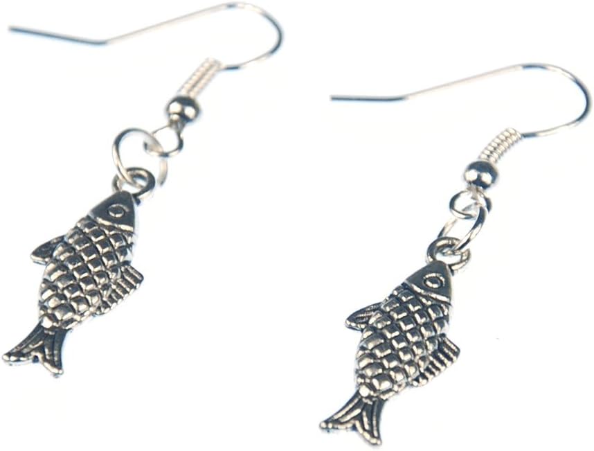 Trout Fish Earrings Miniblings Maritimee Fishing Silver Fisherman Pesces