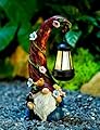 Pohabery Gnome Garden Decor Statue Solar Gnomes Decorations for Yard with Lantern Light Outdoor Decorations for Patio Mom Gift
