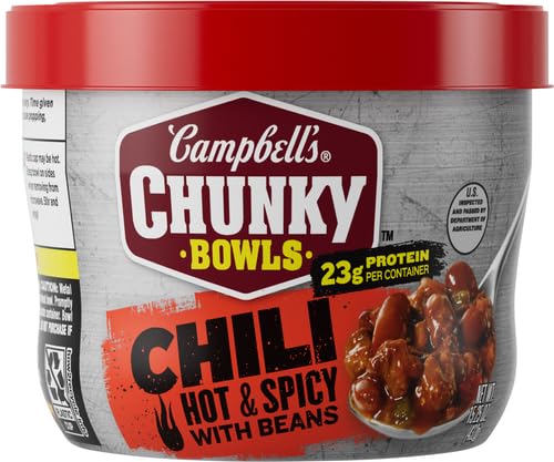 Miniatura 2 de Campbell's Cuenco grueso de chile picante con frijoles para microondas, 15.25 onzas
