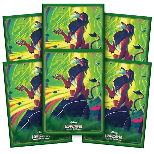 Ravensburger Disney Lorcana TCG Trading Adultos e Crianças a partir de 8 anos - Scar 65 capas para cartas - Conjunto 6: Mar de Azurita