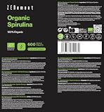 100% Ekologiczna Spirulina - 3000 mg na Dawkę - 600 Tabletek