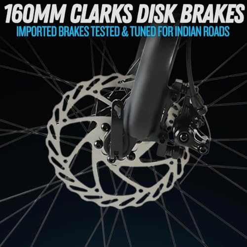 Image of FitTrip Fox Rush Mountain Bike 27.5T | 21 SPD Shimano Altus Gearset | Imported Clarks Dual Disk Brakes | XC60 Lockout Suspension | 1030 Alloy Frame with Internal Cabling | Unisex | Azure Blue