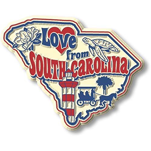 Imán Vintage Love South Carolina 3" x 2.4"