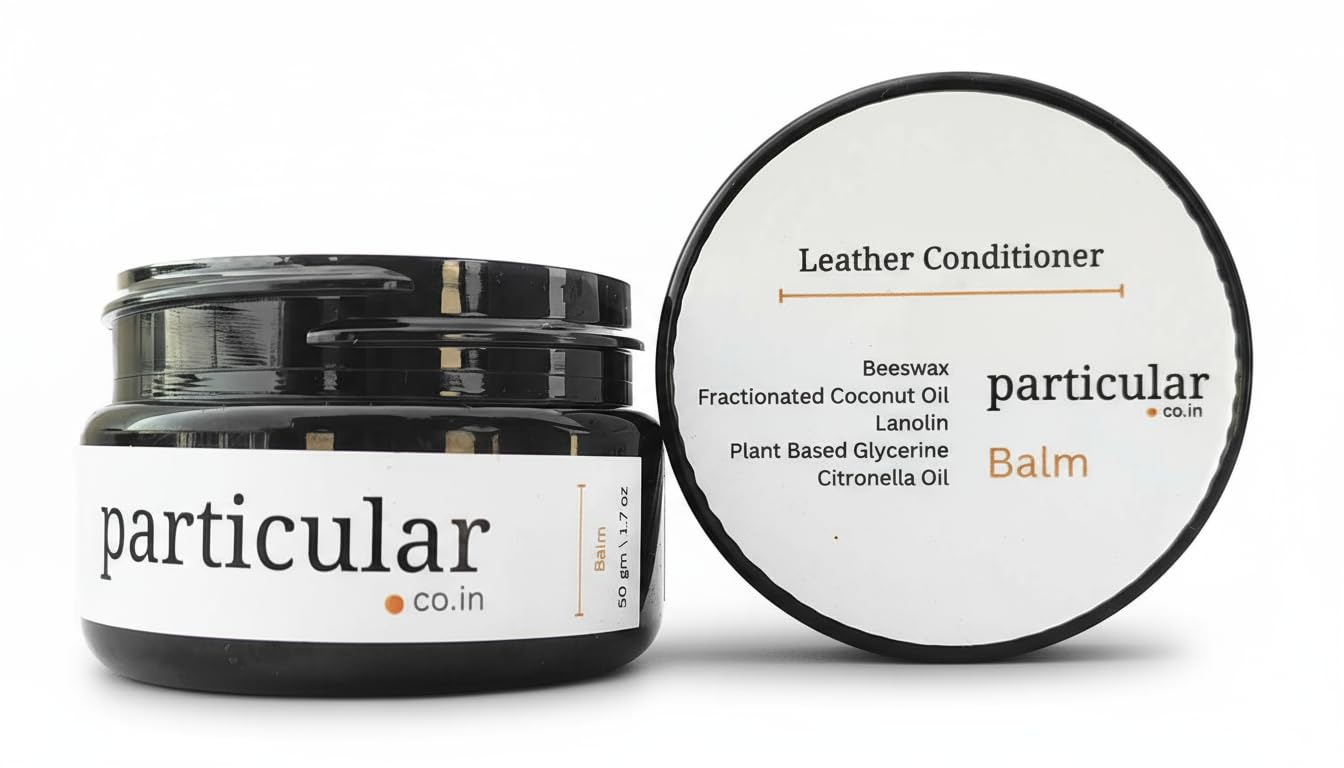 Particular: Leather Deep Conditioning Balm with Lanolin | Leather Nourisher and Protector | 100% Good for Leather Ingredients only. (50, Grams)