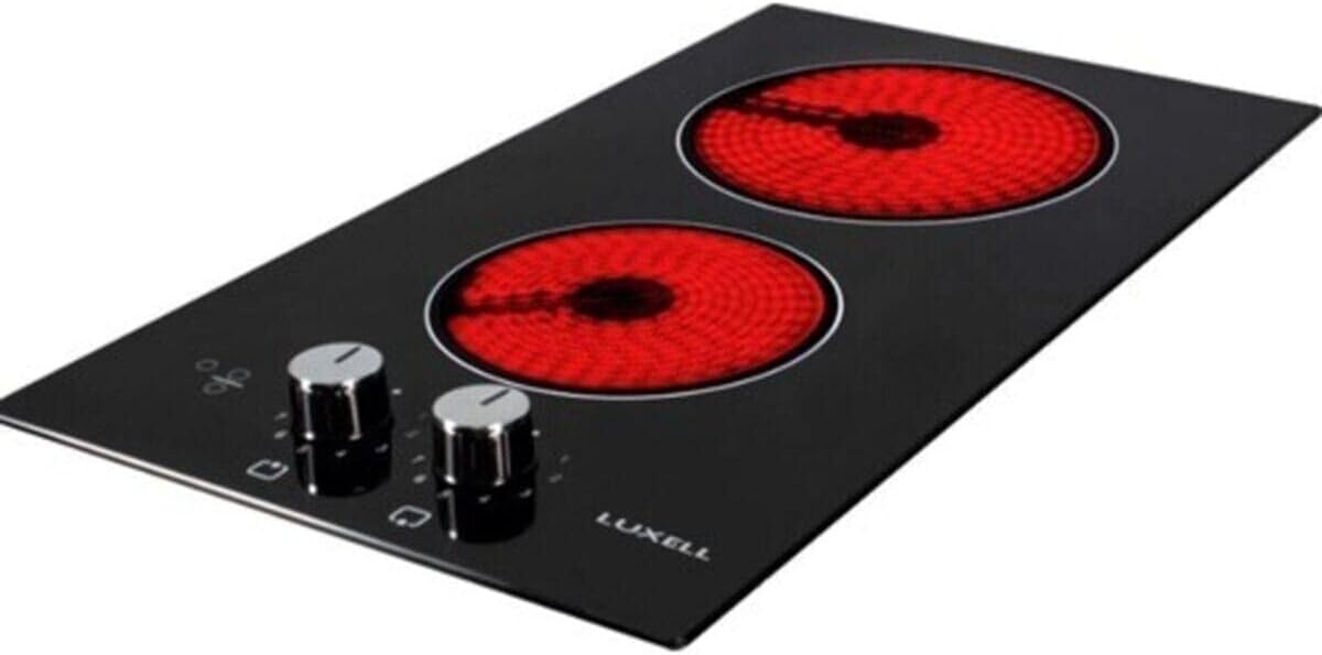 Luxell V3-02 P Double Vitroseramic Set-top Stove