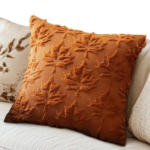 Genérico Funda De Almohada para Otoño | Funda De Cojín con Hojas De Arce para Acción De Gracias | Decoración Otoñal Extraíble para Silla Salón Yoga Sofá | Dormitorio Habitación Apartamento Infantil