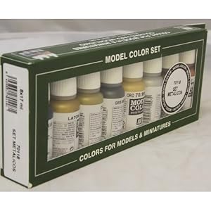 Vallejo Model Kleur Metallic Acryl Verf Set – Diverse Kleuren (Pack van 8)