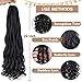 COOKOO 9 Packs French Curly Braiding Hair 22 Inch for Goddess Box Braids with Loose Wave Curly Ends Mix Black and Blonde Pre Stretched French Curls Synthetic Hair Extentions for Women P1B/27/613#