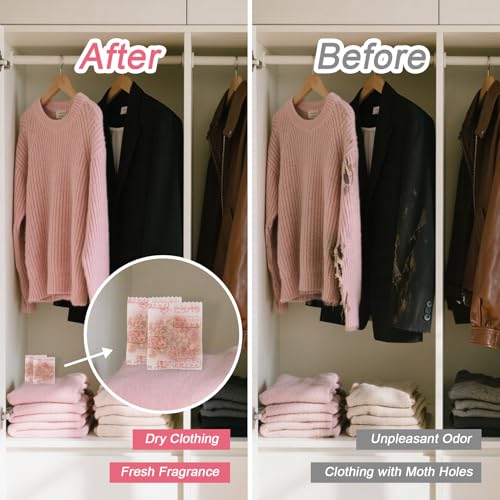 Sachets for Drawers and Closets - 100 Pcs Rose Sachet Bag Natural Floral Fragrance Bags Bulk Odor Eliminator and Air Freshener for Drawer,Clothes Storage and Small Spaces - Image 4