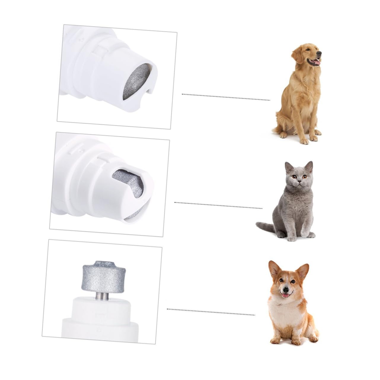 ifundom Electric Pet Nail Trimmer Ergonomic Design for Easy Use Low Noise Technology for Dogs and Cats Battery Operated Nail Clipper for Gentle Grooming