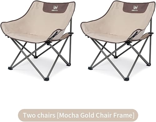 Miniatura 6 de Whitsunday Silla de camping plegable al aire libre con bolsillo lateral incorporado (2, marfil)