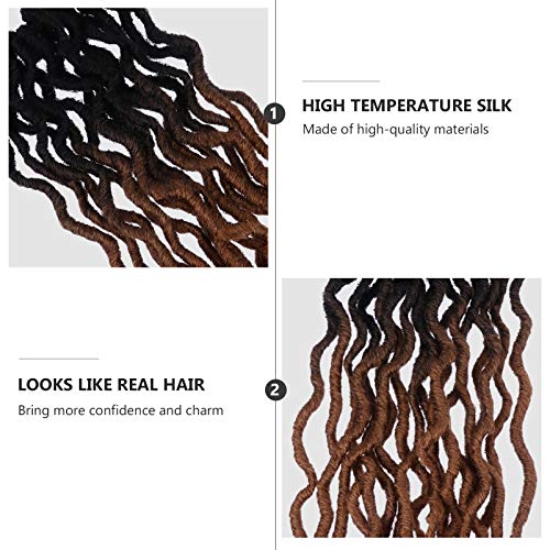 Lurrose Peruca Dreadlock de Crochíª Extensío de Cabelo Trançada Peruca Encaracolada Trança Africana