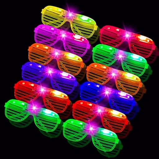 Indrnif 12 Gafas Led Parpadeantes, Luces Led, Gafas De Neón, Gafas Luminosas De Moda, Obturador, Gafas De Fiesta, Fiestas De Cumpleaños, Carnaval, CX-03149 | Ya disponible en tu tienda friki favorita! En mundofriki.es!