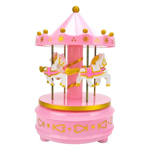 Carillon Classico Rosa da giostra Carillon Rotante con Melodia Leggera