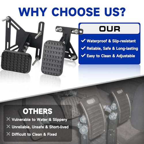 Adjustable Gas and Brake Pedal Extenders for Short Drivers/Pregnant Women and People with Limited Mobility, Compatible with Cars, Go Kart, Ride on Toys, Truck Vehicle. by RVGIVE - Used condition - Image 6