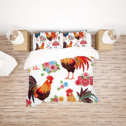 Parure de lit colorée CHEHONG double en polyester doux et durable - 3
