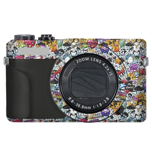 Autocollant Canon G7X Mark II blanc graffiti skin de protection anti-rayures pour appareil photo