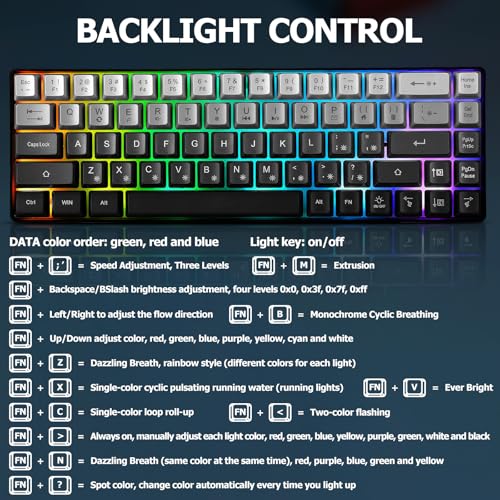Image of Guiheng Wired 60% Gaming Keyboard and Mouse Combo, Ultra-Compact 61 Keys RGB Backlit Mini Keyboard, Lightweight 3200 DPI Optical, Wired Gaming Set for Windows,PC, MAC PS5 Xbox Gamer(Gradient Grey)