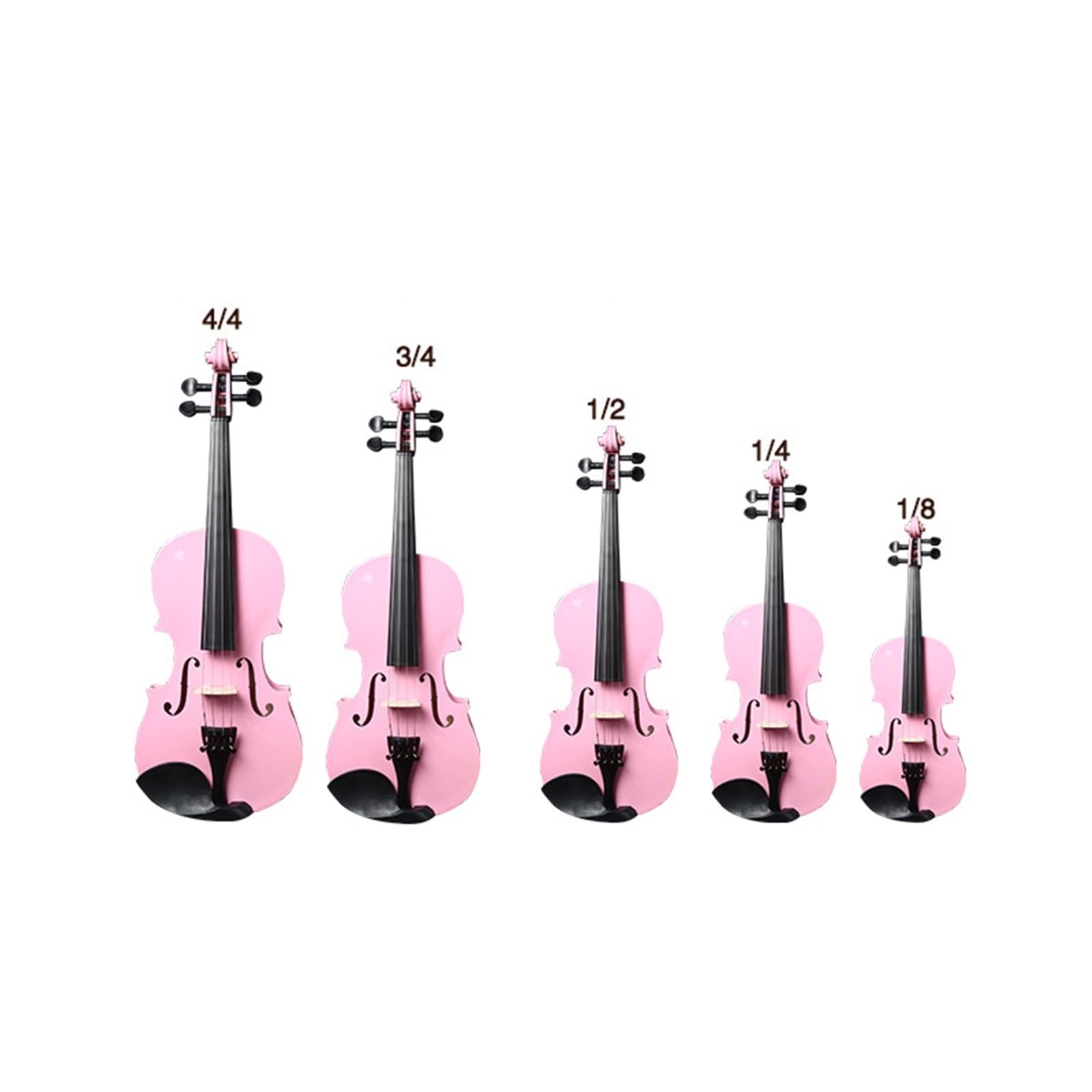 Violino Set Principiante Ingresso Per Adulti Violino Violino Rosa 4/4-8/1 Violino Principiante(1/8)