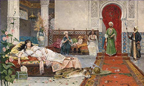 Peinture sur toile Juan Gimenez y Martin Besuch im Harem Arabs ARI3-04 peinte à la main
