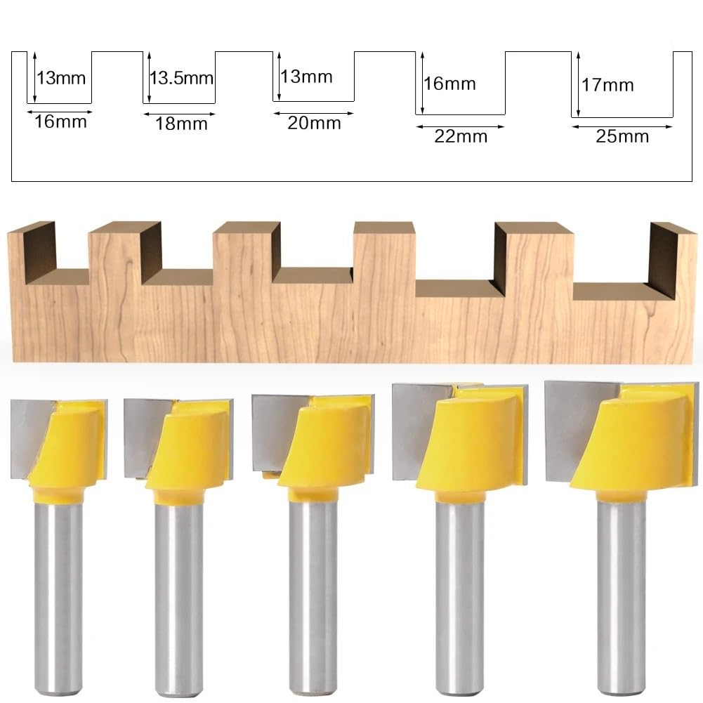 8mm Schaft Reinigung Boden Gravur Bit Vollhartmetall Router Bit Holzbearbeitung Werkzeuge CNC Fräser Schaftfräser(5PCS)