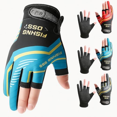 Luva De Pesca Antiderrapante Microfibra Uv Profissional