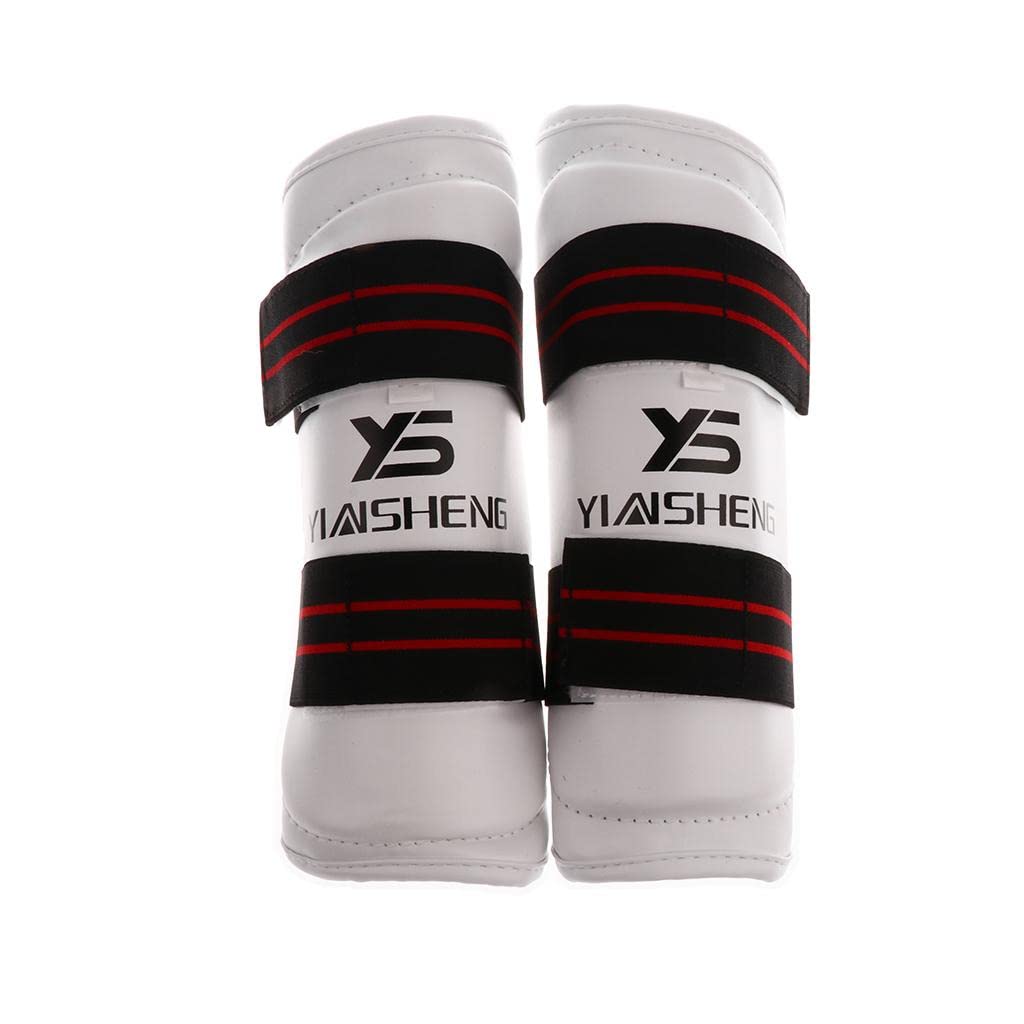 Leeadwaey Taekwondo - Parastinchio/protezione per gambe + protezione braccio/gomito, set S bianco
