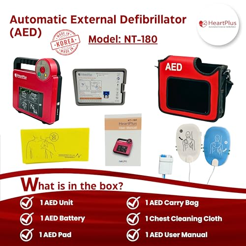 Image of Heartplus AED | Automatic External Defibrillator | AED NT-180 | Made In Korea | Light weight defibrillator | 5 Years Warranty